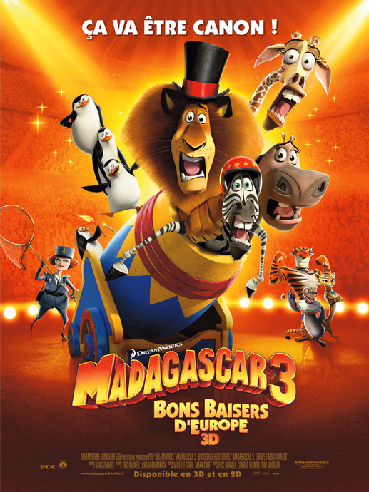 Madagascar 3 : bons baisers d'Europe 3D